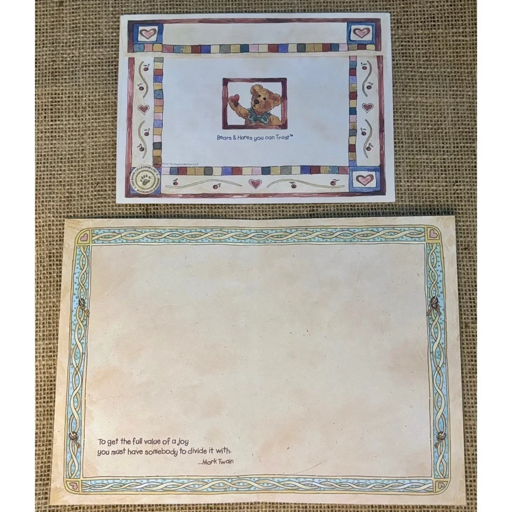 Vintage Boyds Bears Bailey And Becky The Diary Friendship All Occasion Card